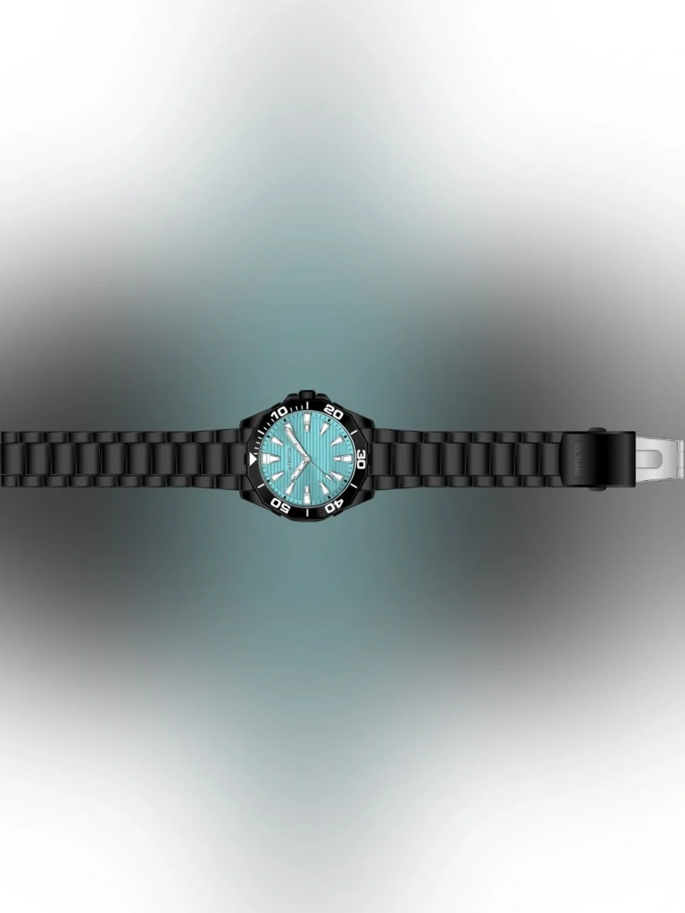 NEW Invicta Diver Meridian 46mm Black Aqua Blue Quartz Watch Bold Classic